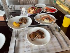 白灼海鲜虾-荣誉国际酒店-云顶旋转餐厅