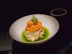 酱麻油海胆拌秋茄-杭州西子湖四季酒店·金沙厅