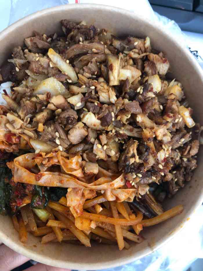 谢宝林烤肉拌饭(博硕路店)-"外卖——谢宝林烤肉拌饭看包装:连锁品牌.