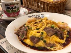 虾仁叉烧双拼滑蛋饭-旺记冰室(九龙中心大厦店)