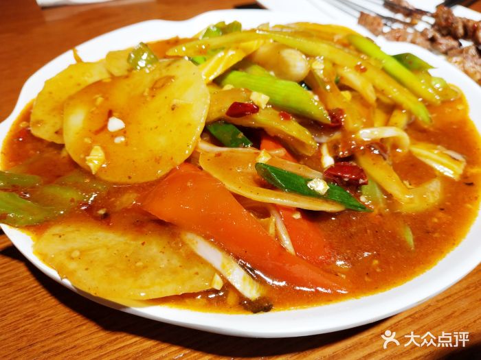 清真永佳祥烤肉涮肉餐厅糊辣土豆片图片