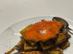 膏蟹炒苔菜年糕-宁波柏悦酒店·钱湖渔港