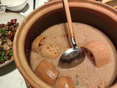 铫子煨洪湖野藕汤-上荔晶·土菜馆(古田店)