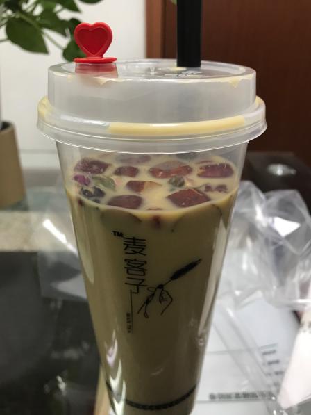 麦客子61甜醅奶茶-"700ml满满的诚意 三泡台奶茶里有大颗.