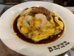 虾仁叉烧双拼滑蛋饭-旺记冰室(九龙中心大厦店)