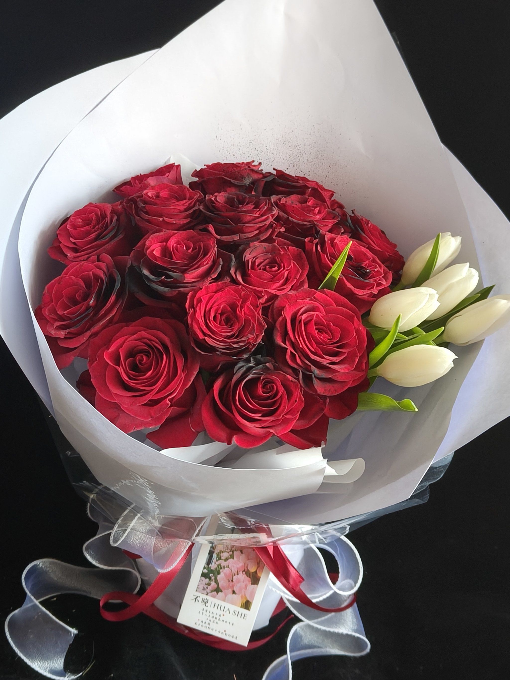 玫瑰花束的艺术韵味