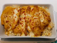 鲜茄芝士鸡扒焗意粉-金利茶餐厅(中船汇店)