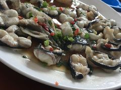 清蒸枸杞黑耳鳗鱼-海门岛七号餐厅