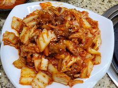 辣白菜炒五花肉-真利味·脊骨火锅·正宗韩国料理(韩乐坊店)