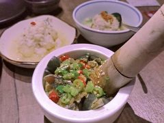 青椒皮蛋擂茄子-香园茶社·金陵小灶(老门东店)