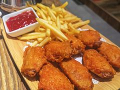 蒜香鸡翅（配薯条）-叶派龙虾•招牌香辣蟹·海鲜(中海国际店)