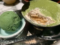 抹茶冰激凌配龙井慕斯-湖滨28中餐厅·西湖宴·杭州君悦酒店