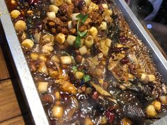 宫保鸡丁烤鱼（清江鱼/斤）-锦尚阁烤鱼•天津菜(宣武门胡同店)