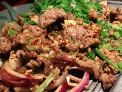 葱椒爆牛肉-绿茶餐厅(蓝色港湾店)