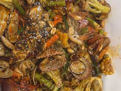 -东来菜馆•手抓海鲜家常菜•海鲜锅贴(鸽子窝店)