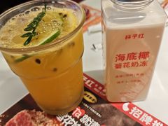 手打百香果柠檬茶-杯子红牛排(创意产业园店)