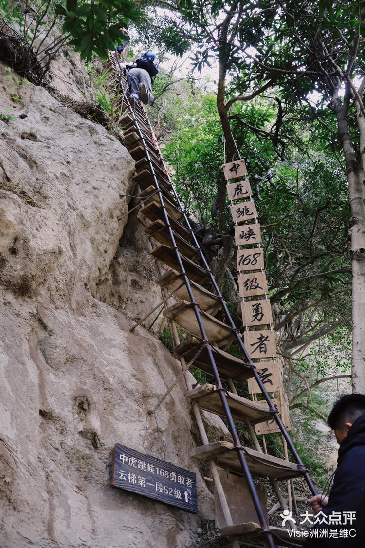 云南虎跳峡天梯摔死图片