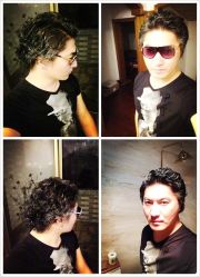 烫发完回家秀了一下-美格丝M.G.S Hair Salon