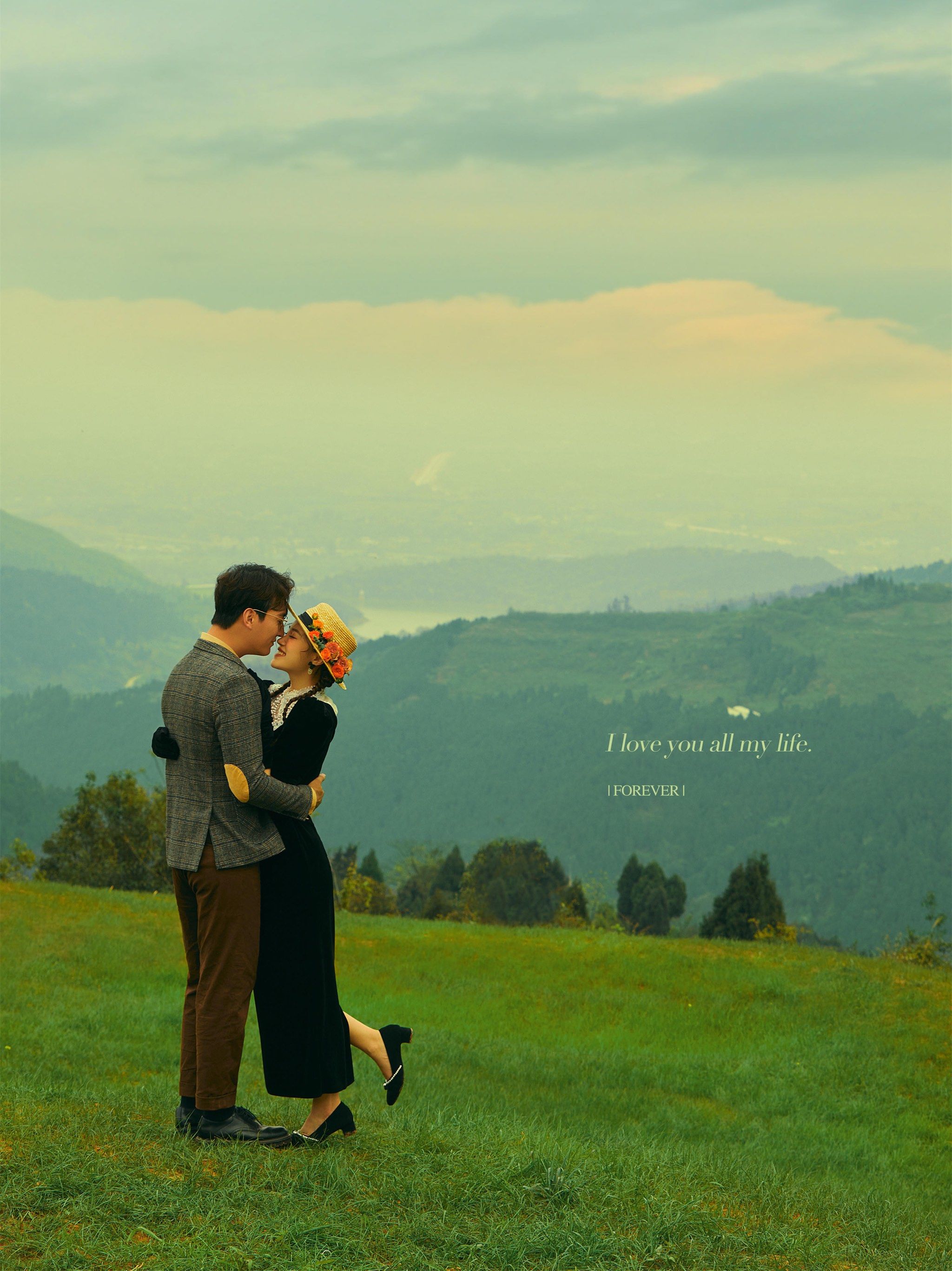 复古赫本风电影感婚纱照