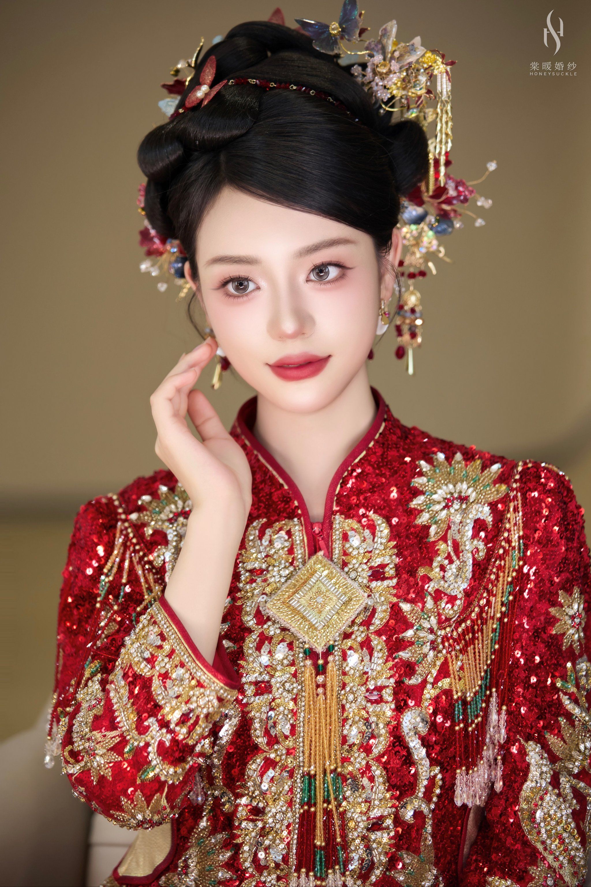 新娘红装甜如蜜