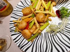 烧汁白玉菇炒带子-尚一汤·粤菜海鲜(环球港店)