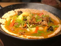 一个锅巴和时蔬-薇酌饮·陕西菜(南门外店)