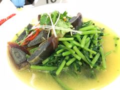 上汤皮蛋茼蒿杆-渔娘渔家丹东海鲜(东直门店)