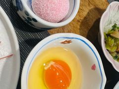 牛肉寿喜锅生鸡蛋-森味薪火烧•烧鸟居酒屋•日本料理(望京店)