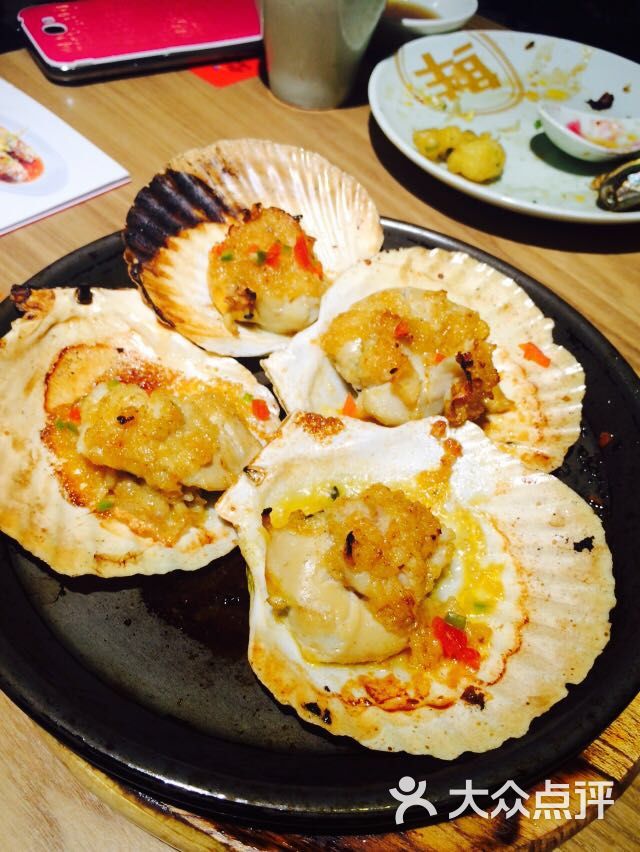 船歌鱼水饺(新中关购物中心店)-烤扇贝图片-北京美食-大众点评网