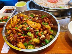 干锅排骨拼虾-迎三江菌汤兔(星桥街西段店)
