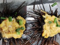 烤海胆-海胆公主南澳岛美食海鲜