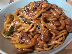椒麻鸡炒乌冬面-魏客咖啡(中铁中心店)