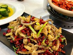 干煸鱿鱼须-大眼锅贴水饺(河东店)
