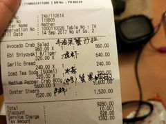 账单-Ministry of Crab(科伦坡店)