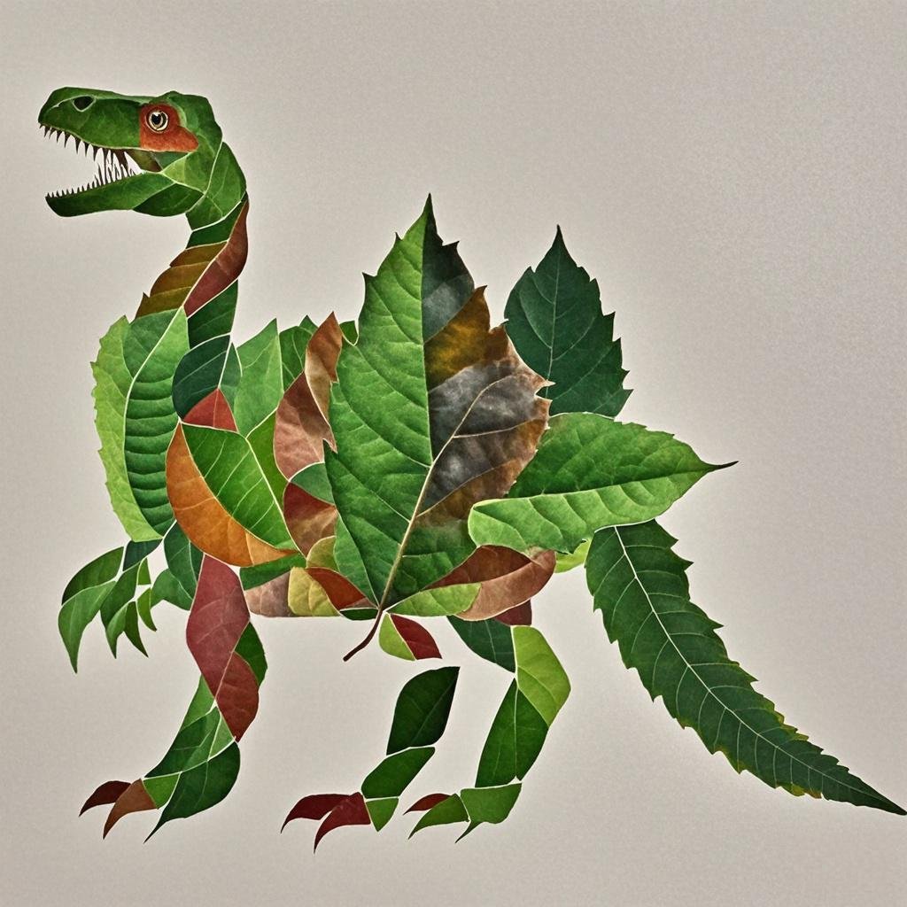 手把手教你制作『树叶画小恐龙』🦖