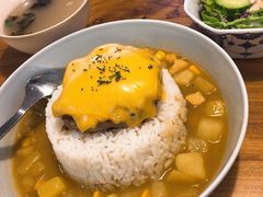 芝士牛肉汉堡咖喱饭-红小满休闲餐厅(十全街店)