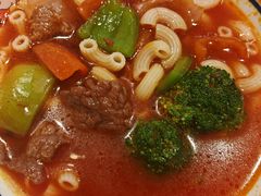 番茄浓汤湿炒牛肉通粉-伯友茶记(中华广场店)