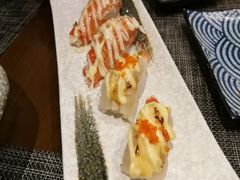 火炙蟹棒寿司+芝士玻璃虾寿司-鱼跃料理(步步高店)
