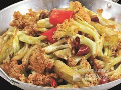 干锅有机花菜-刘胖子家常菜·蹄花焖藕(兴业店)