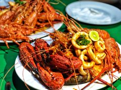 海鲜拼盘-Green Lobster Waskaduwa Seafood Restaurant