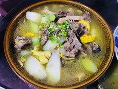 一鸡五吃 粗粮炖鸡 山药 玉米 莴笋 藕-尹三姐农家乐