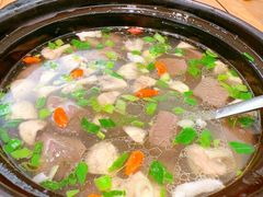蘑菇肉丝鹅血汤-金典银峰老鹅馆·昆山菜(亭林公园店)