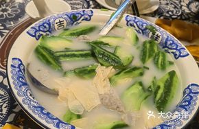 Luffa and Tofu Skin with Fish Paste