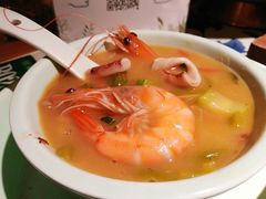 翡翠海鲜面疙瘩-绿茶餐厅(布吉万象汇店)