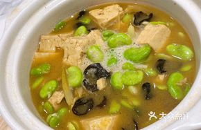 Braised Tofu with Broad Beans