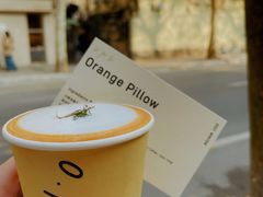 orange&nbsp;pillow-O.P.S. CAFE