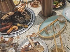 -泰白海鲜烧烤 丹东黄蚬子