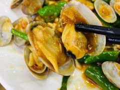 姜葱炒花甲-七鲜渔港美食餐厅(巽寮湾海景店)