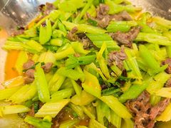 爆炒鲜黄牛肉-兰州陈记牛肉面 ·烧烤· 铜锅涮肉(万达店)