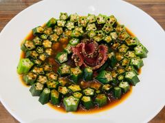 黑椒牛肉拼秋葵-将相和·海鲜蒸饺大连菜
